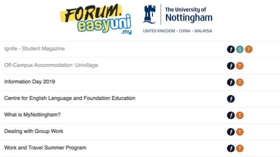 EasyUni forum, student community