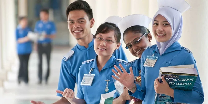 Nurses in their uniform.