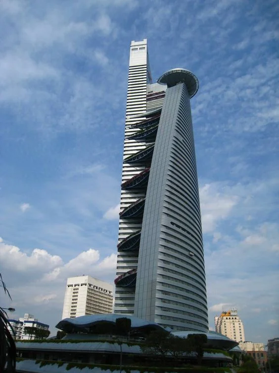 Telekom Tower architecture in Malaysia.