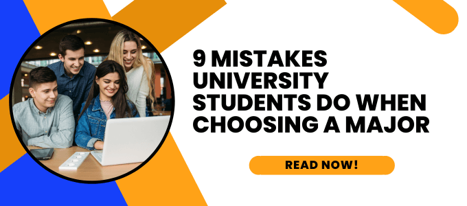 Mistakes university students in major choosing 